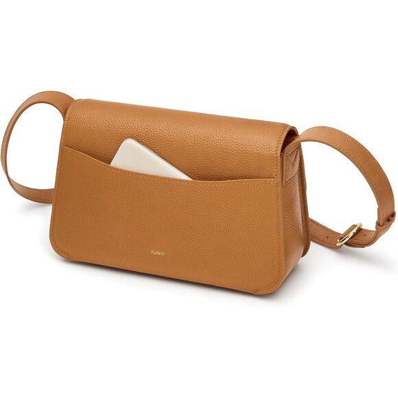 Leather Crossbody Bags for Women Trendy, Designer Ladies Shoulder Purses Brown - Picture 7 of 7